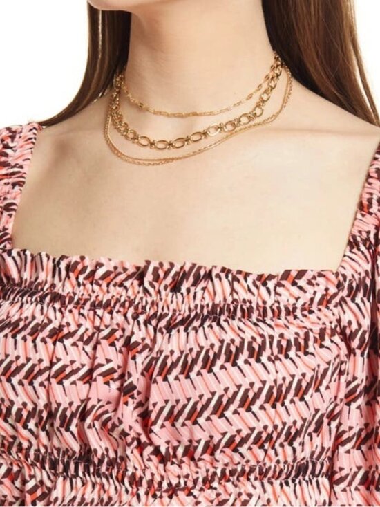 OPEN EDIT Women's NWT Shirring Detail Square Neck Top | Size S - Picture 2 of 11